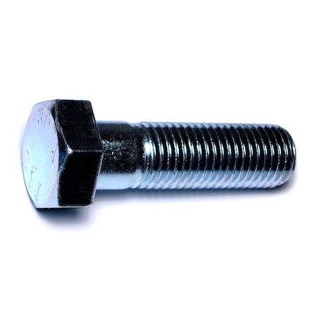 Midwest Fastener Grade 2, 1"-8 Hex Head Cap Screw, Zinc Plated Steel, 3-1/2 in L, 5 PK 53373